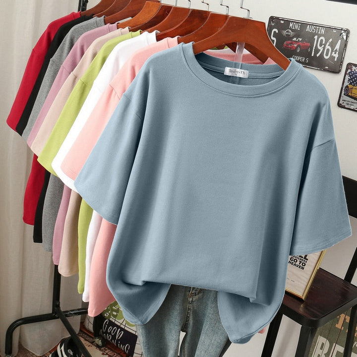 Cosy cotton T-shirt in large sizes