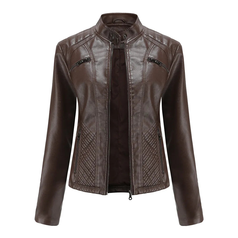 Stylish leather jacket for women