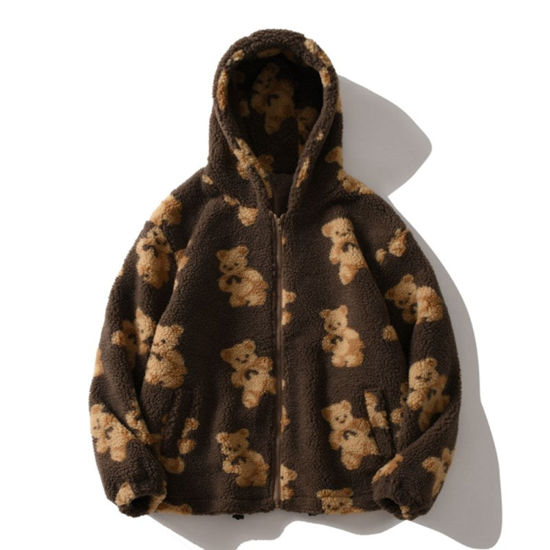 Women's jacket with bear pattern