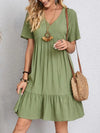 Airy dress with V-neckline