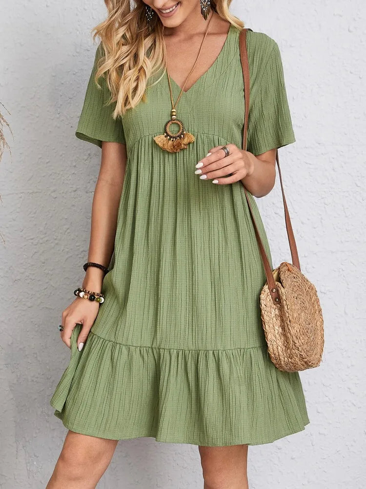 Isabella™ | Airy dress with V-neckline