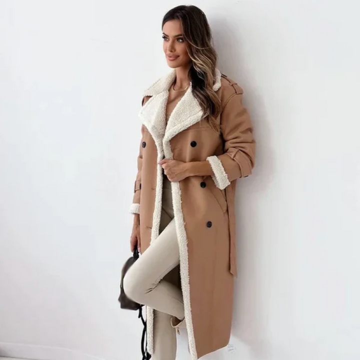 Long skirt trench coat