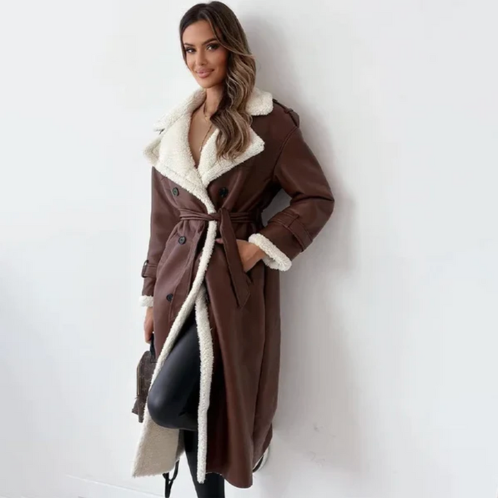 Long skirt trench coat