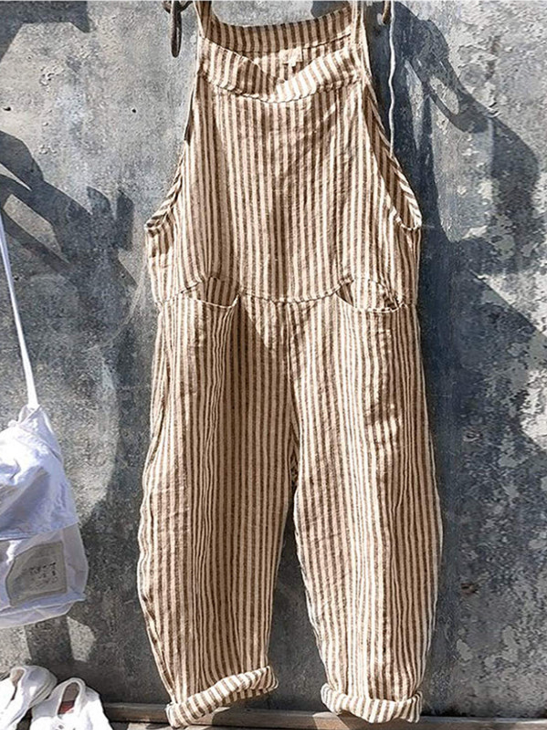 Striped casual jumpsuit