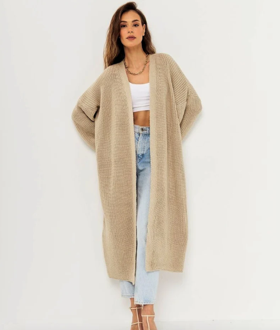 Women's - Open Front Cardigan - Casual Style