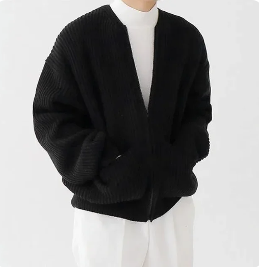 Men's - Zipper Cardigan - Cosy Knit Style - Perfect for Layering