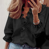 Long-sleeved blouse with ruffles