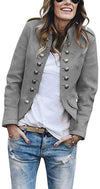 Long-sleeved blazer with modern buttons for a slim, trendy look