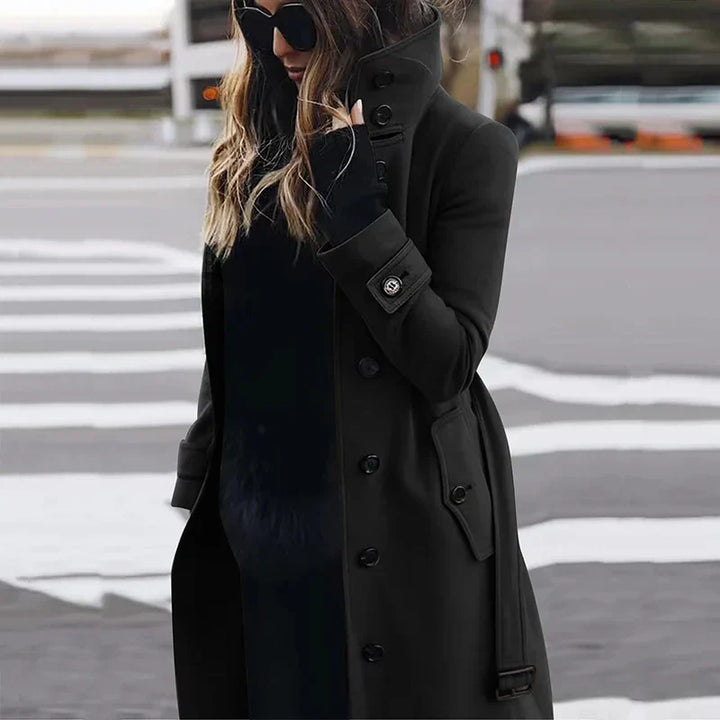 High-necked trench coat