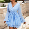 Light blue dress with ruffles