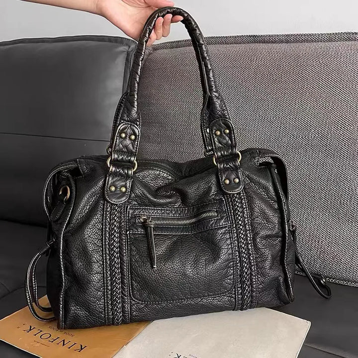 Women's - Black Handbag for School - Stylish & Practical Design - Perfect for Everyday Use