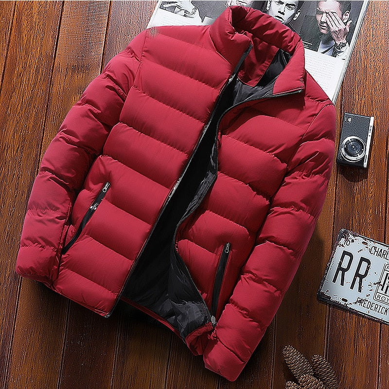 Men's jackets Fashionable casual windbreaker - stand-up collar thermal coat outerwear for men