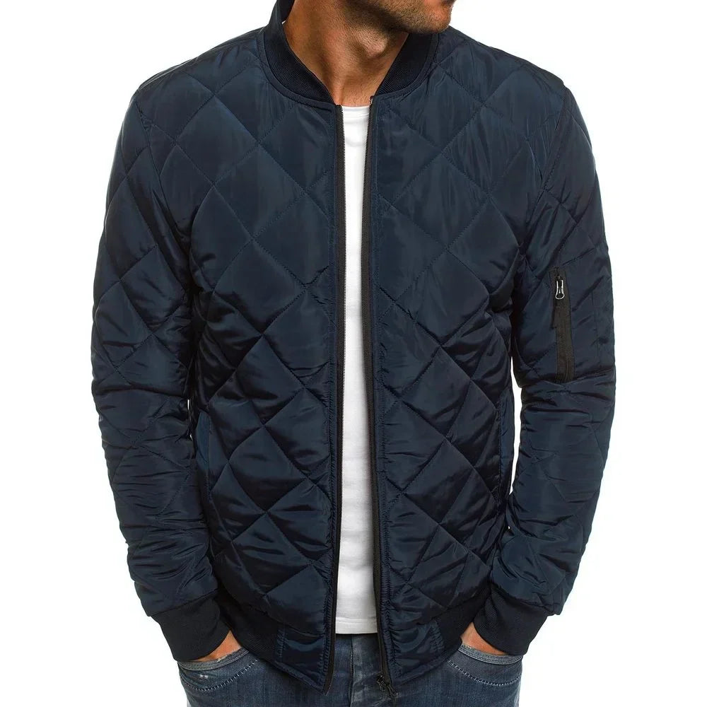 Men - Jacket - Cotton - Diamond Pattern