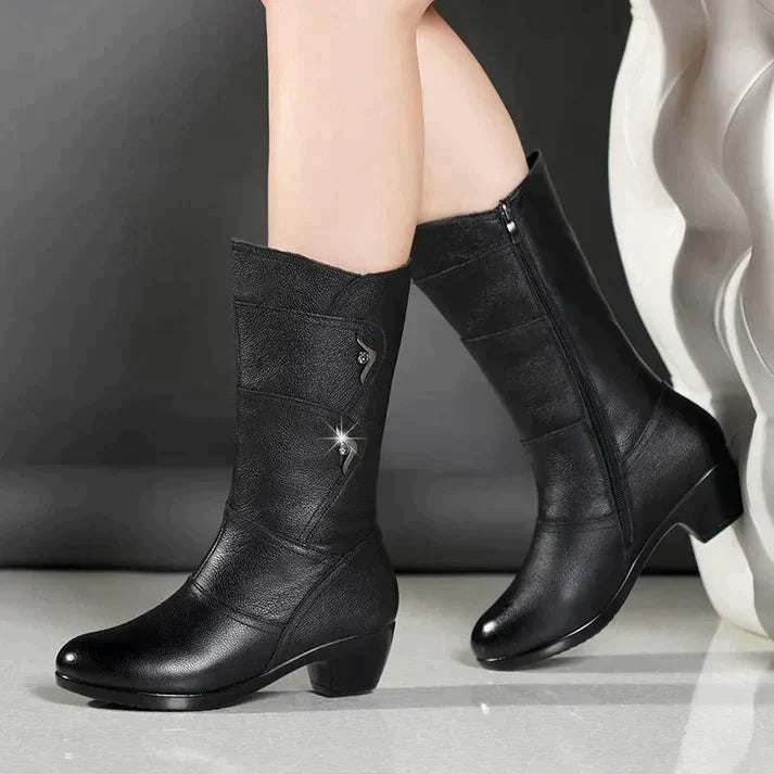 Women's - Black Winter Boots - Warm & Cosy