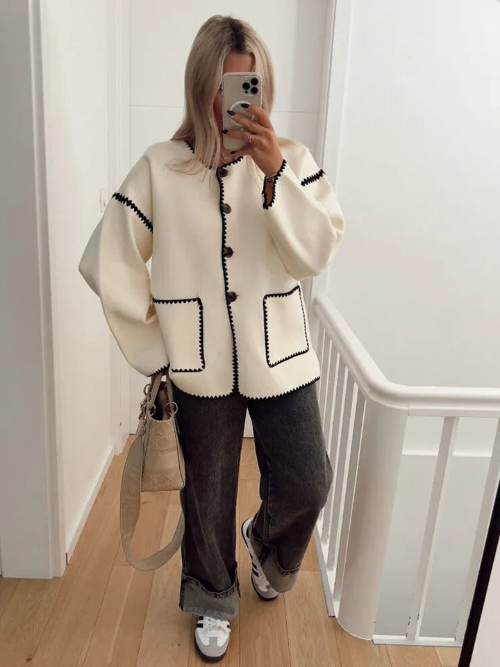 Long-sleeved patchwork jackets