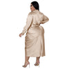 Elegant plus-size shirt dress for women