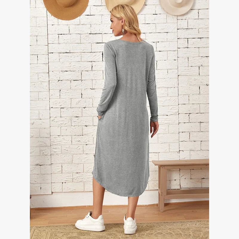 Long-sleeved casual dress