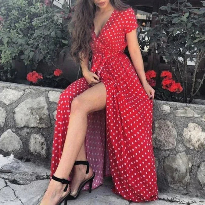 Long dress with slit