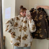 Women's jacket with bear pattern