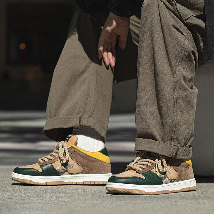 Men's - Sneakers - Big Wave Design - Stylish and Durable Footwear - Trendy Sneakers for Every Occasion