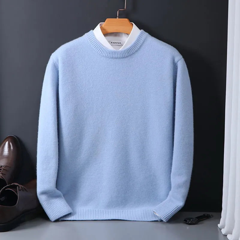 Men's - Classic Round Neck Pullover Sweater