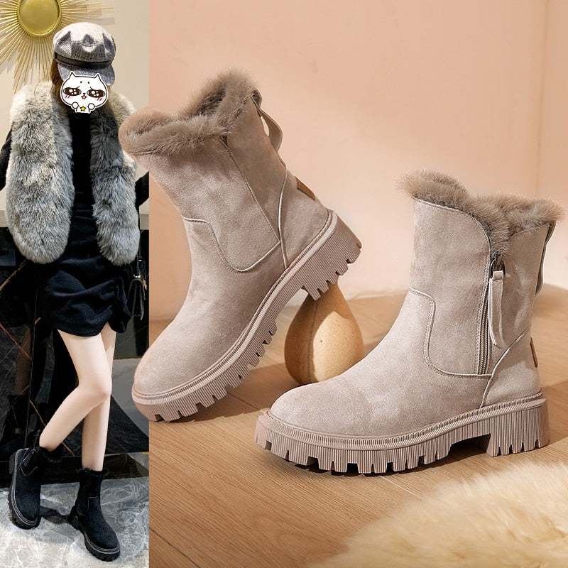 Ankle snow boots