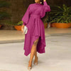 Fashion O-neck long sleeve dress