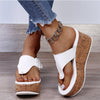 Fashionable women's sandals with thick sole and wedge heel