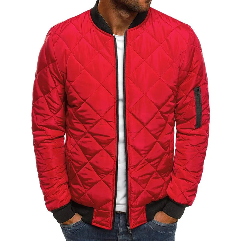 Men - Jacket - Cotton - Diamond Pattern