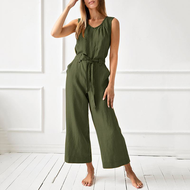 Casual jumpsuit with wide legs