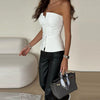 Elegant top with zip fastening