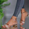 Ankle strap sandals with open toe