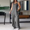 Seductive imitation denim jumpsuit