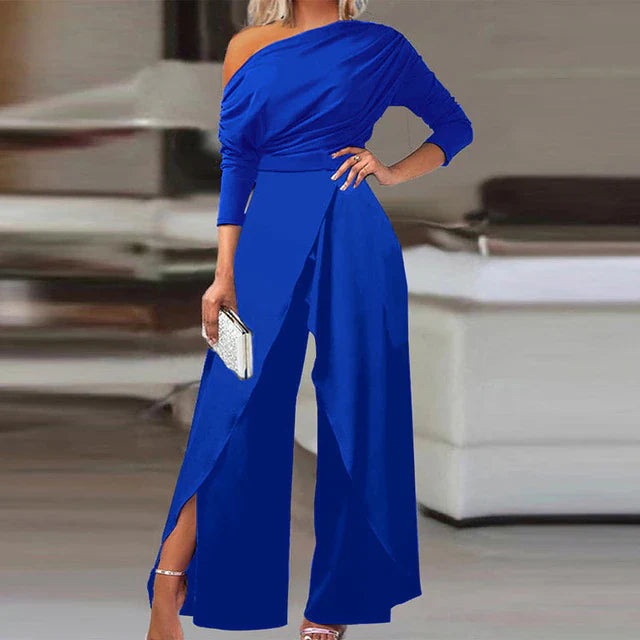 Off-the-shoulder jumpsuit