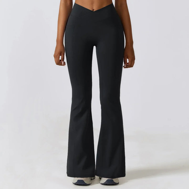 High waisted flare leggings