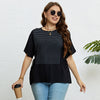 Striped plus-size summer T-shirt