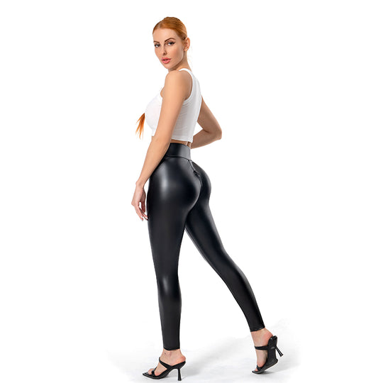 Imitation leather trousers for women - Sleek & Stylish