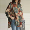 Blouse with vintage print