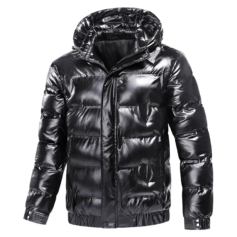 Men's - Hooded Down Jacket - Stylish Winter Wear