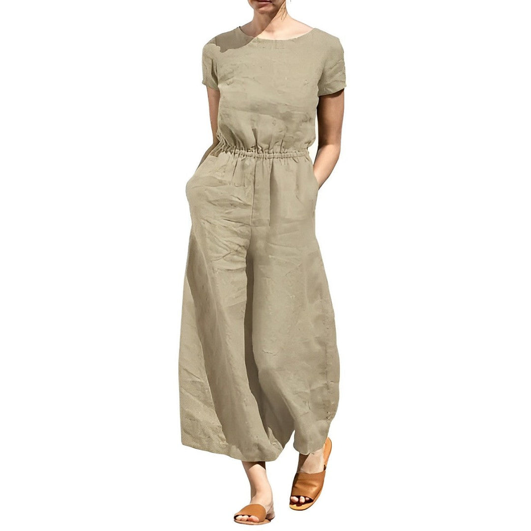 Loose jumpsuit with elasticated waist