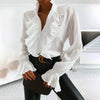 Ruffled blouse with long sleeves