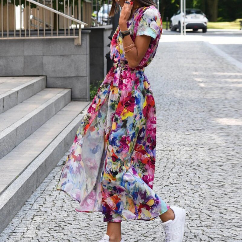 Dress with floral print spring/summer