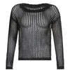 Women's summer knitted jumper with lace pattern and casual cut