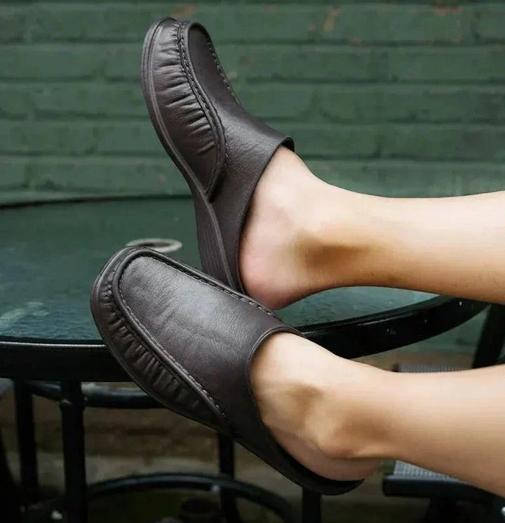 Men's - Fashionable Slippers - Comfortable Fabric - Stylish Indoor/Outdoor Footwear