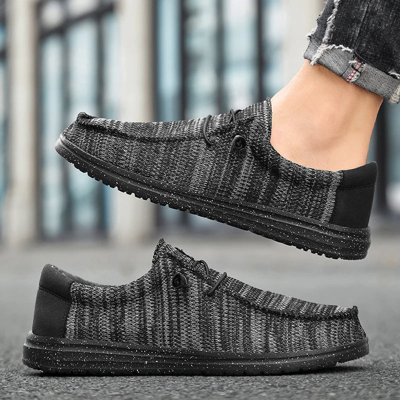 Men's - Lightweight Canvas Shoes - Mesh - Slip on - Breathable & Stylish Footwear
