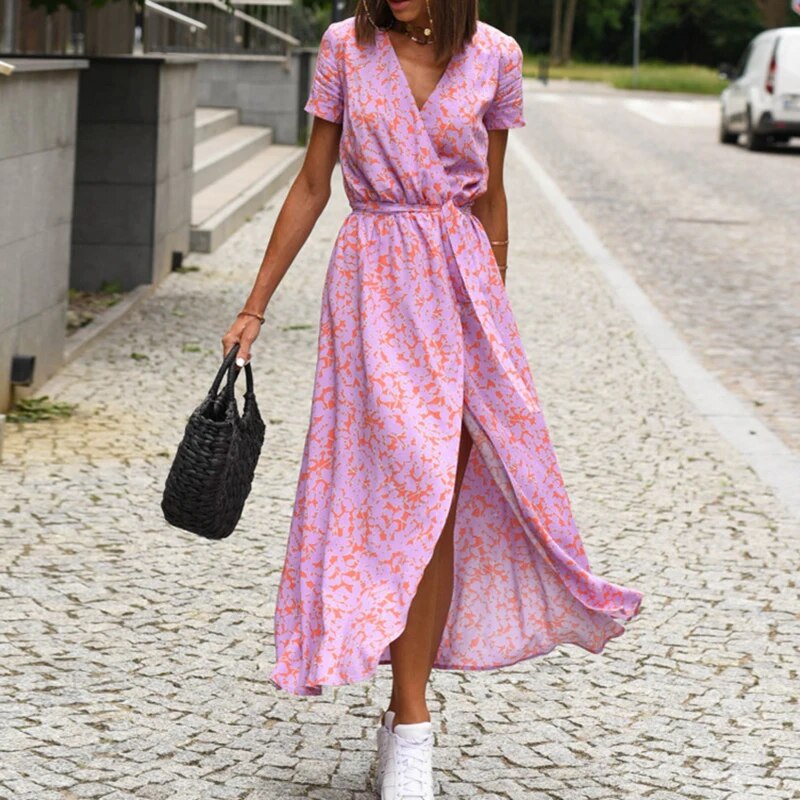 Dress with floral print spring/summer