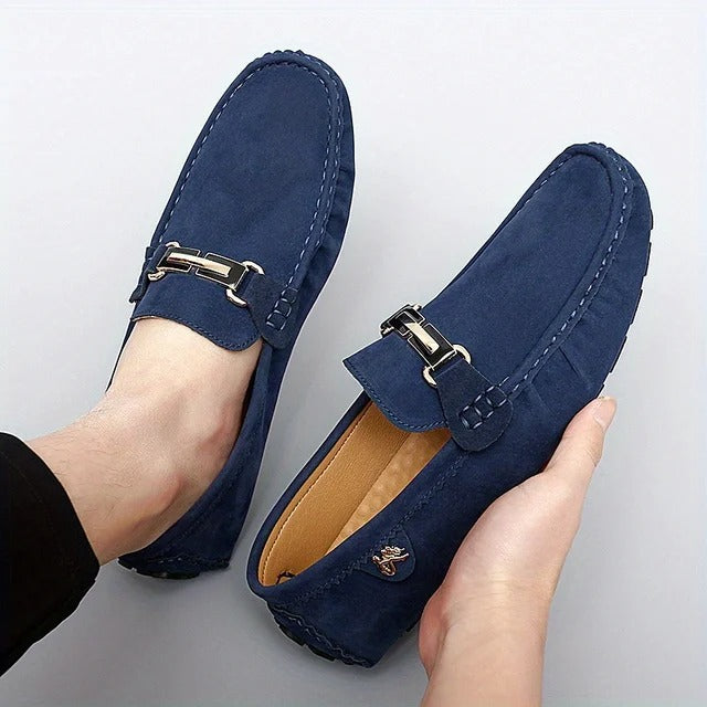 Elegant leather loafer moccasins