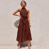 Women's - Collar Dress - Polka Dot Design - Stylish and Comfortable - Perfect for Any Occasion