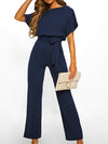 Straight jumpsuit with high waist