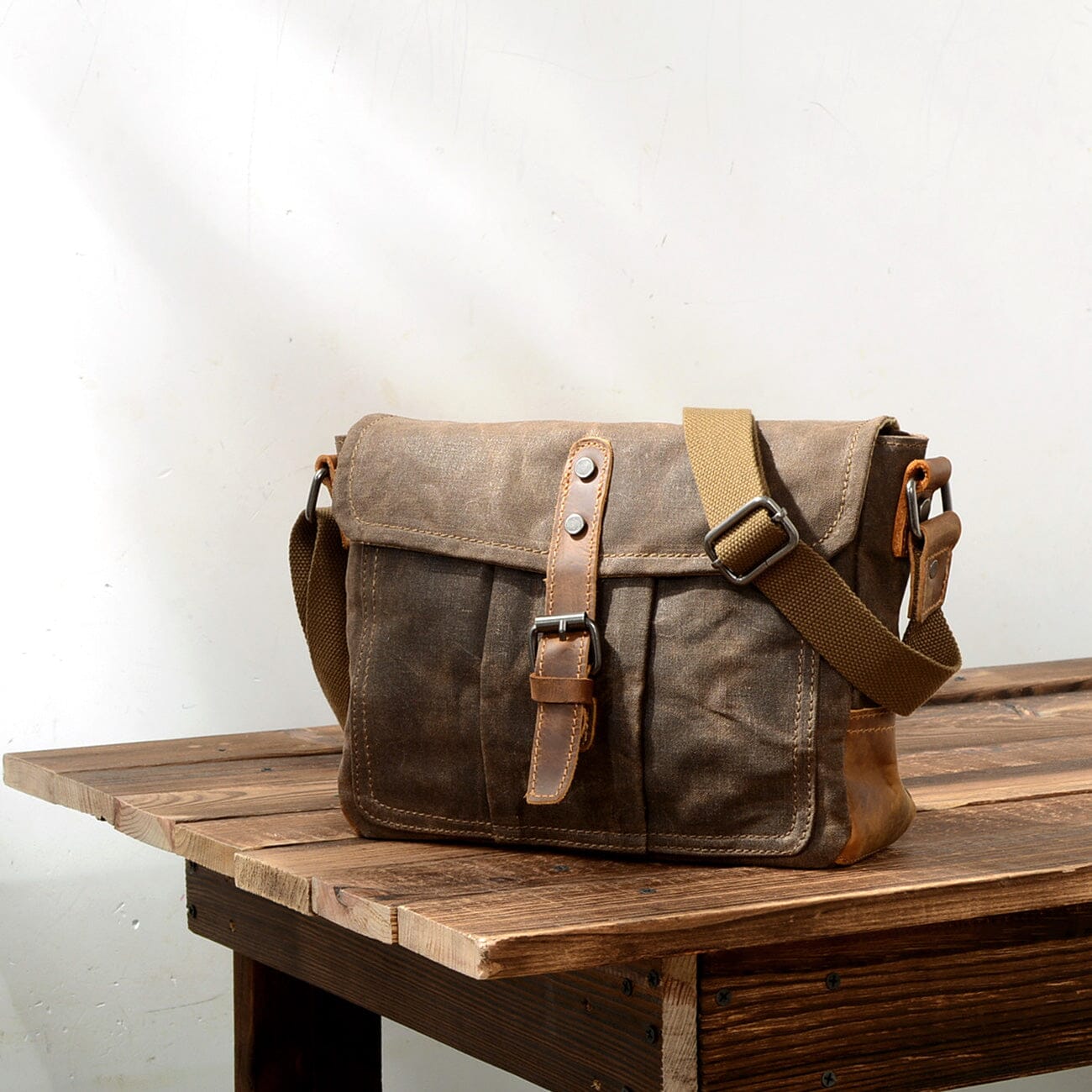 Unisex - Small Canvas Messenger Bag - Stylish & Versatile